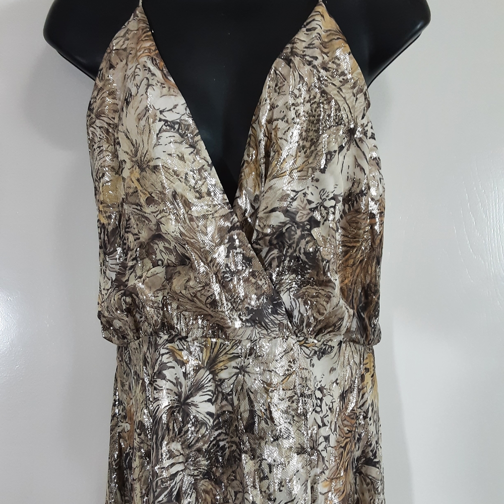 Haute Hippie Gold and Metallic Maxi Dress - Picture 2 of 9